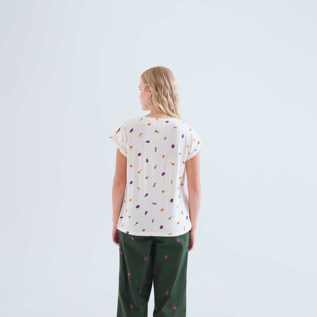 CAMISETA- Compañía Fantástica, Algodón con estampado verdura