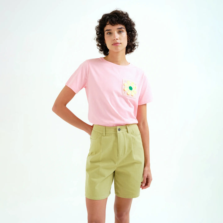 CAMISETA- Compañía Fantástica, Girasol bordado