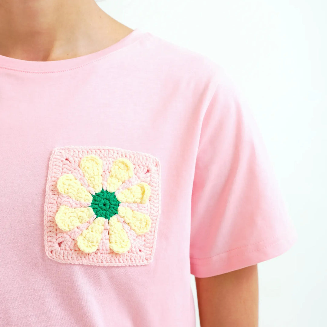 CAMISETA- Compañía Fantástica, Girasol bordado
