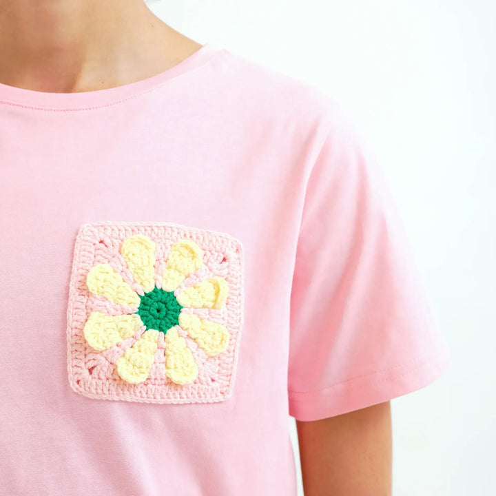 CAMISETA- Compañía Fantástica, Girasol bordado