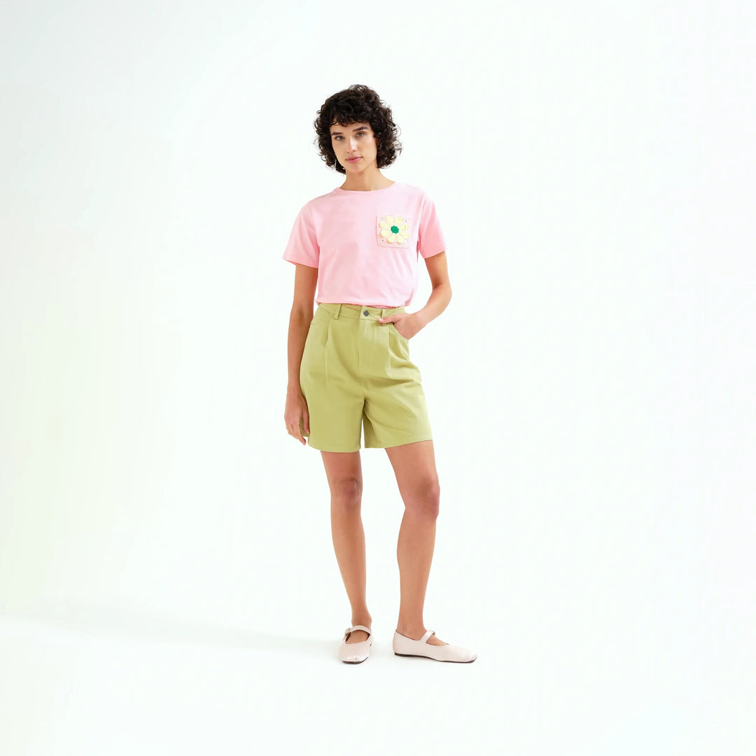 CAMISETA- Compañía Fantástica, Girasol bordado