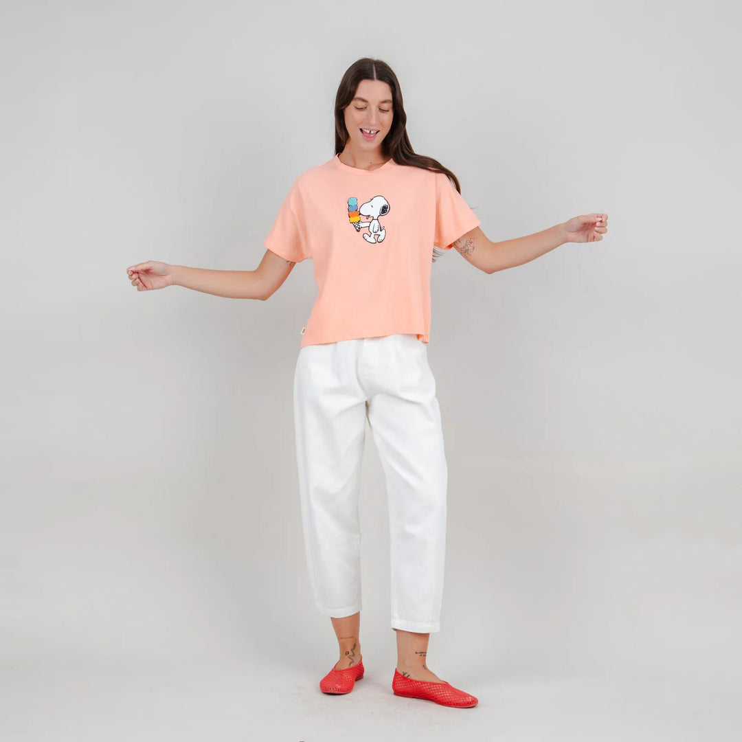 CAMISETA - Brava Fabrics, Oversize Peanuts Icecream Rosa