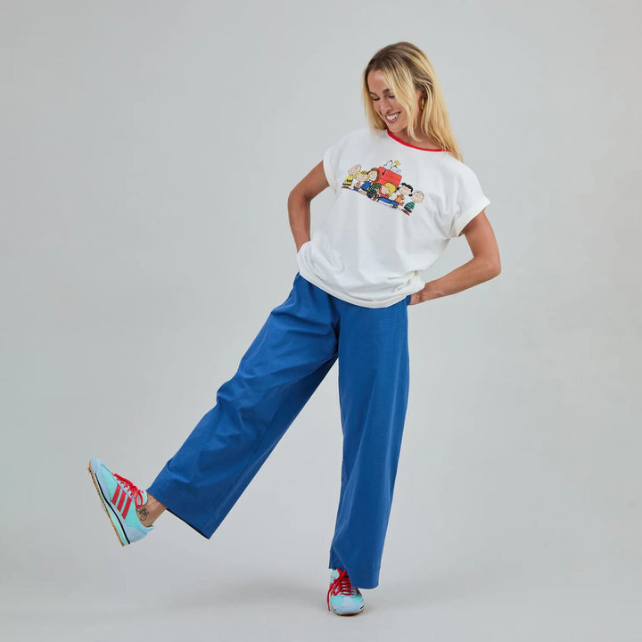 CAMISETA - Brava Fabrics, Peanuts Retro Friends Scoop Ecru