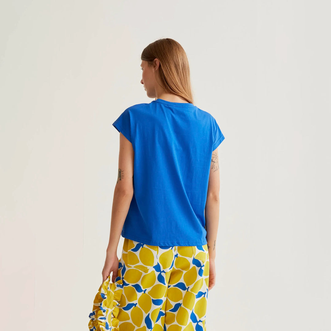 CAMISETA- Compañía Fantástica, 100% algodón azul