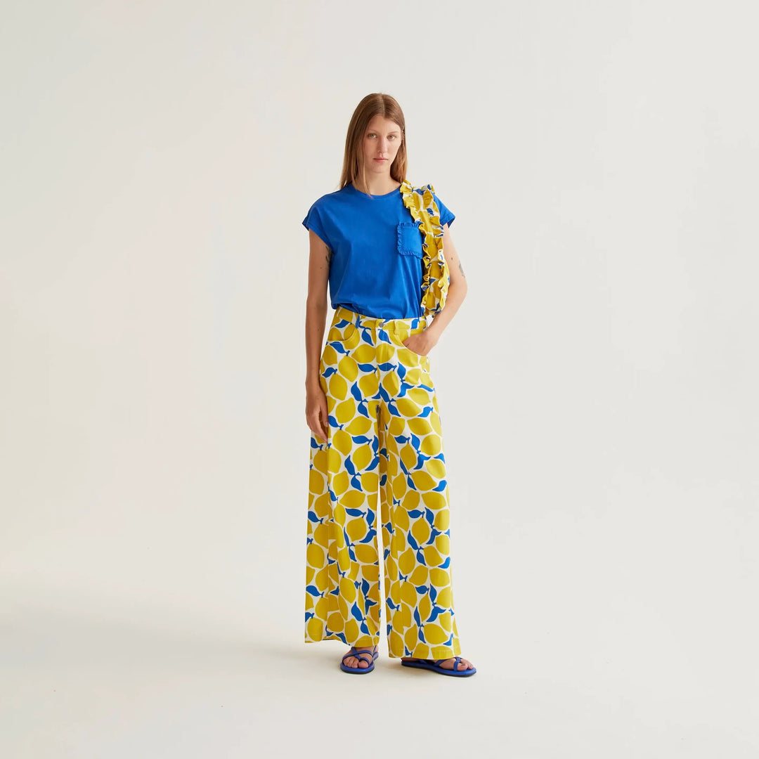 CAMISETA- Compañía Fantástica, 100% algodón azul