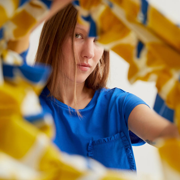 CAMISETA- Compañía Fantástica, 100% algodón azul