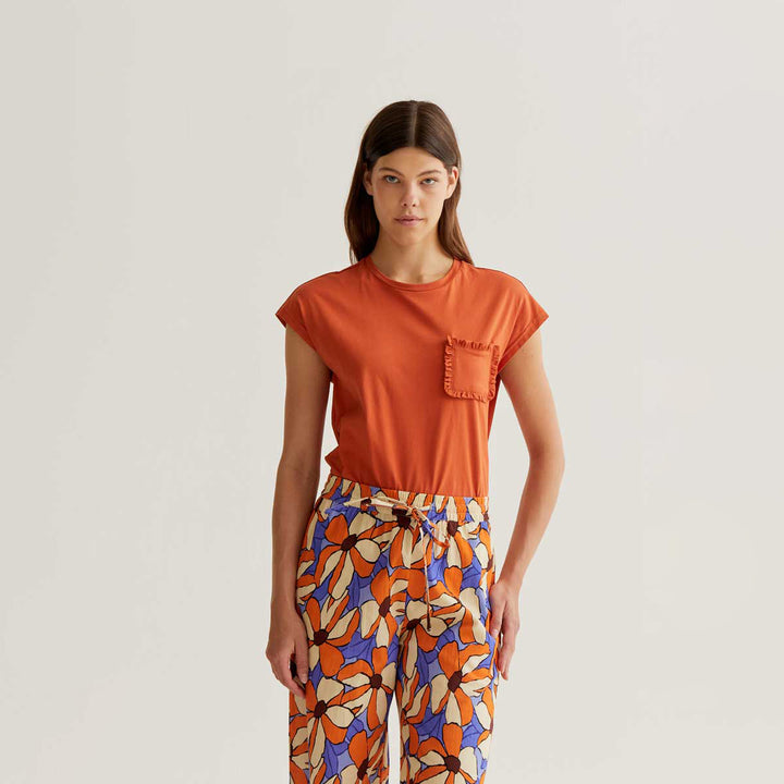 CAMISETA- Compañía Fantástica, 100% algodón naranja