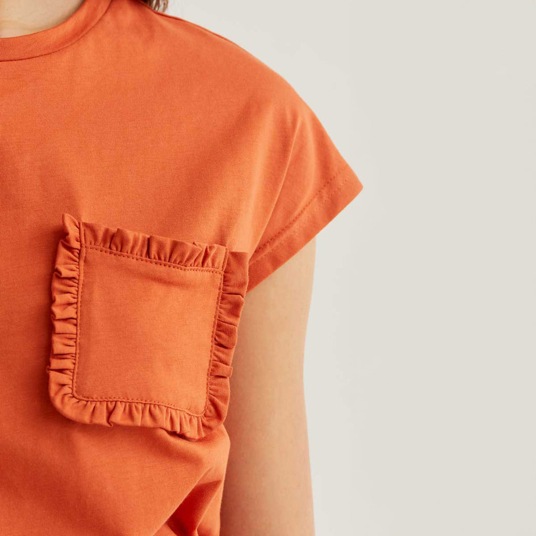 CAMISETA- Compañía Fantástica, 100% algodón naranja