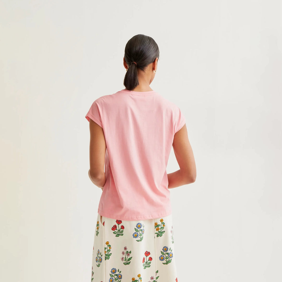 CAMISETA- Compañía Fantástica, 100% algodón rosa