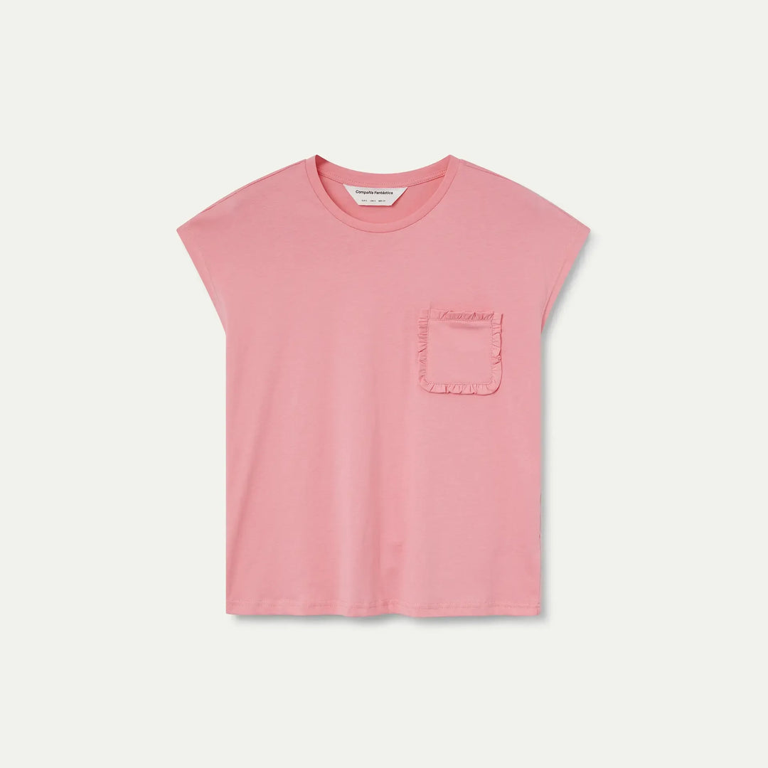 CAMISETA- Compañía Fantástica, 100% algodón rosa