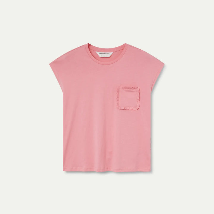 CAMISETA- Compañía Fantástica, 100% algodón rosa
