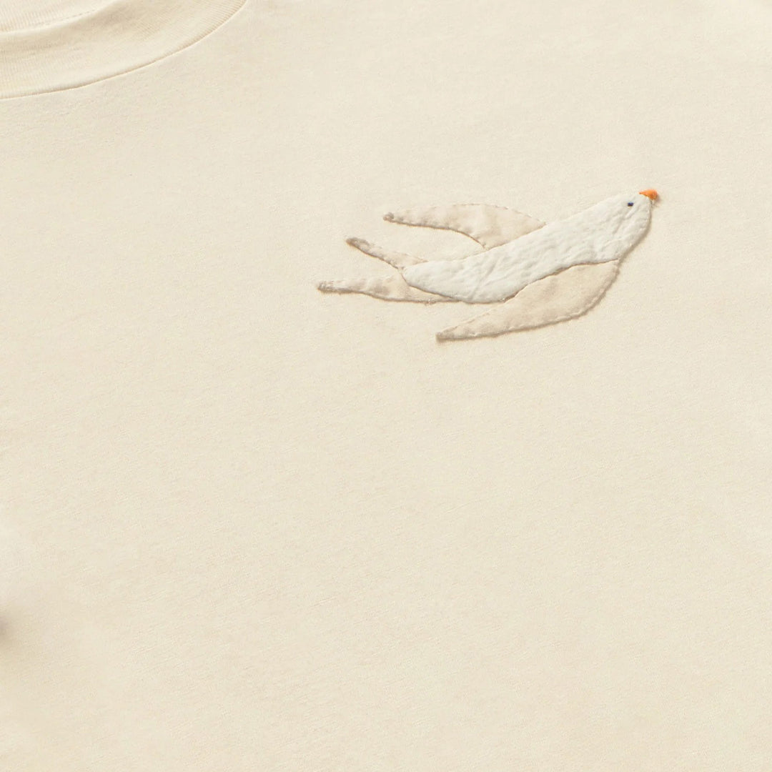 CAMISETA - Thinking Mu, Bordada a mano bird Volta