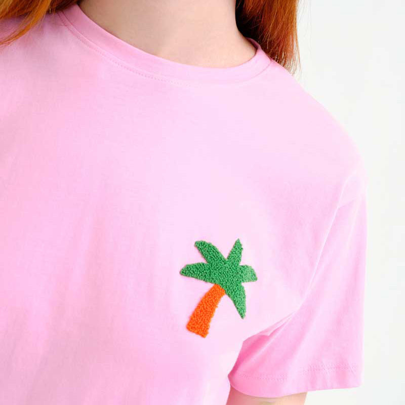 CAMISETA- Compañía Fantástica, Bordado de palmera