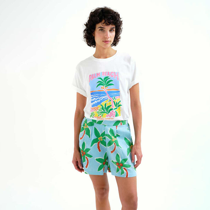 CAMISETA- Compañía Fantástica, Estampado Palm Beach