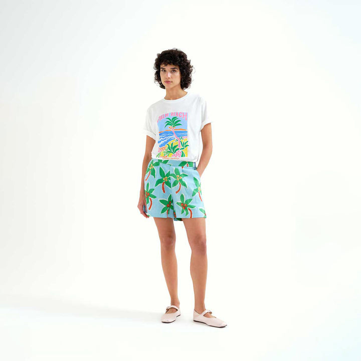 CAMISETA- Compañía Fantástica, Estampado Palm Beach
