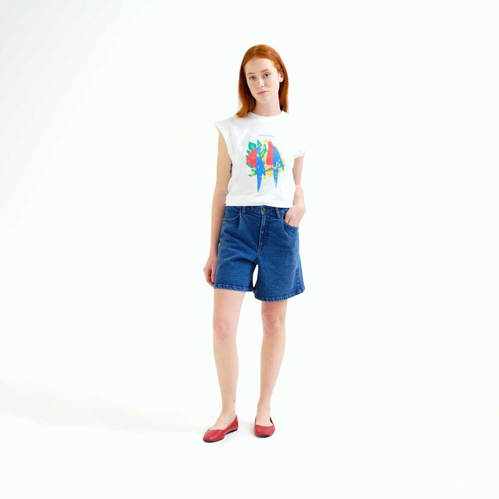 CAMISETA- Compañía Fantástica, Estampado de Guacamayas "Compañía Fantástica"