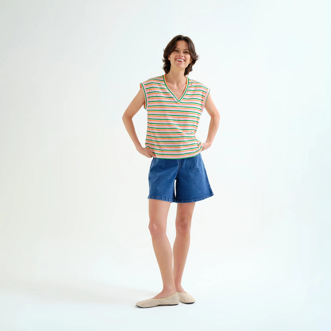 CAMISETA- Compañía Fantástica, Estampado de raya especial multicolor