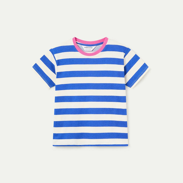 CAMISETA- Compañía Fantástica, Estampado de rayas azul y blanco