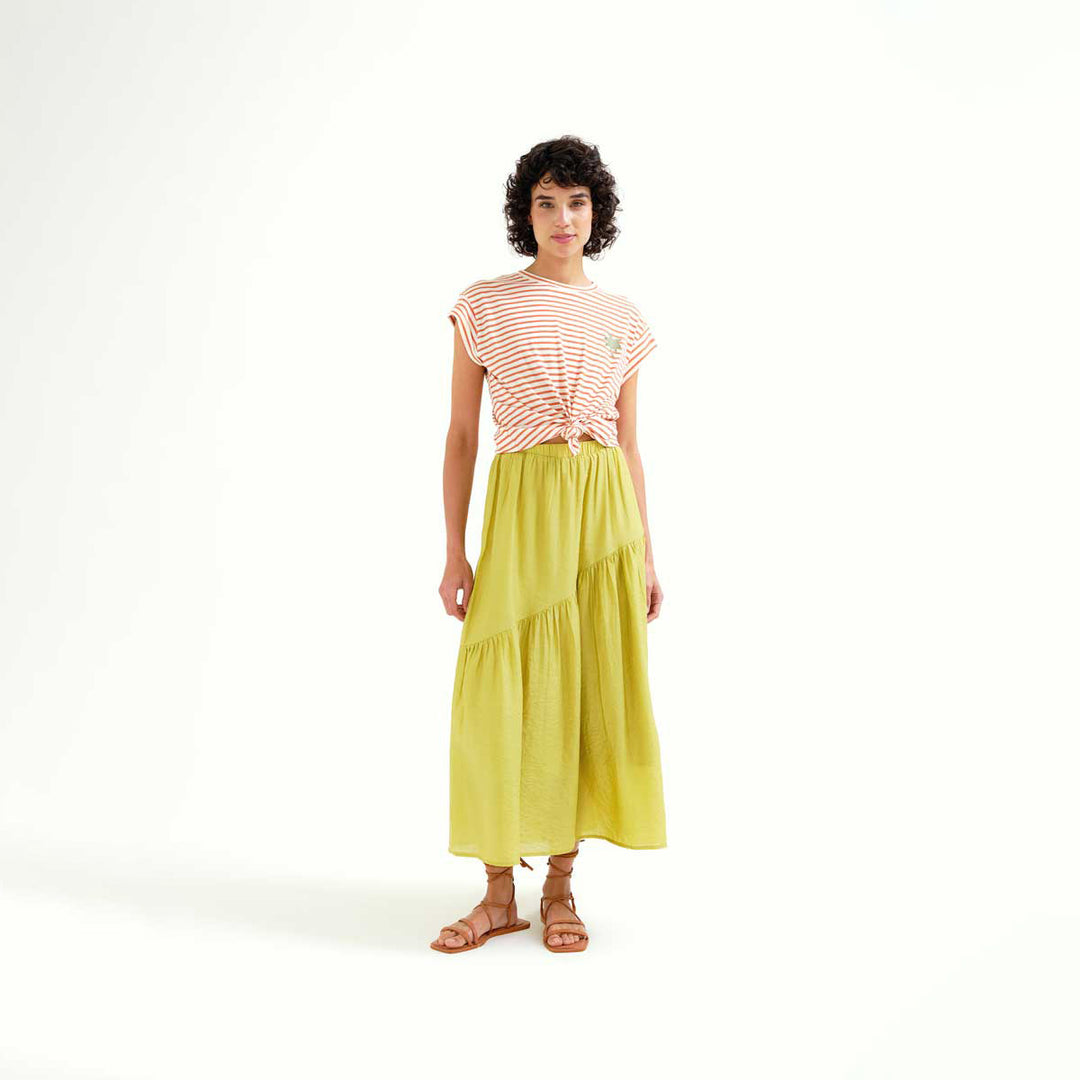 CAMISETA- Compañía Fantástica, Estampado de rayas blanco y rojo