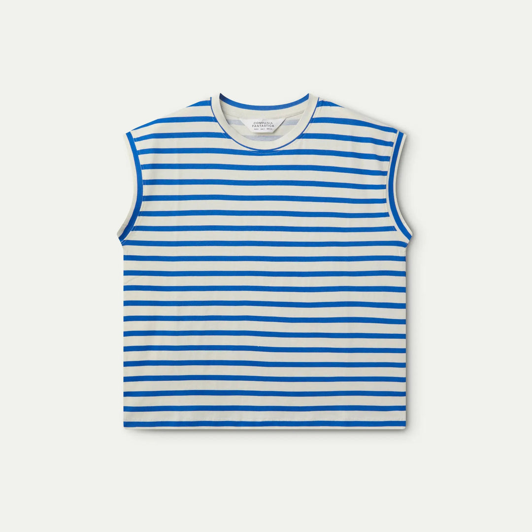 CAMISETA - Compañía Fantástica, Estampado de rayas azules