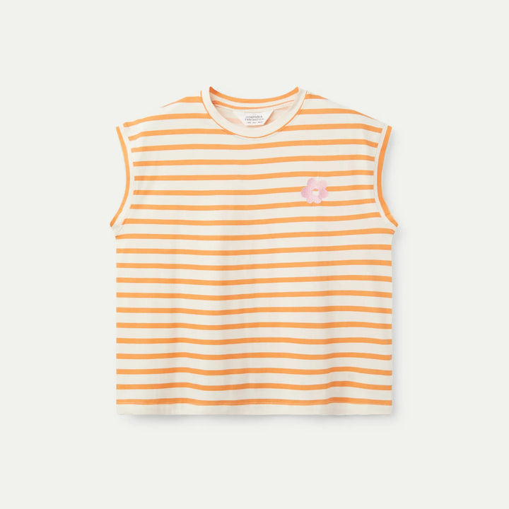 CAMISETA - Compañía Fantástica, Estampado de rayas naranjas