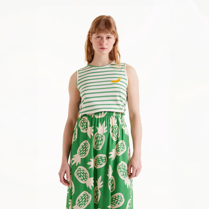 CAMISETA - Compañía Fantástica, Estampado de rayas verdes