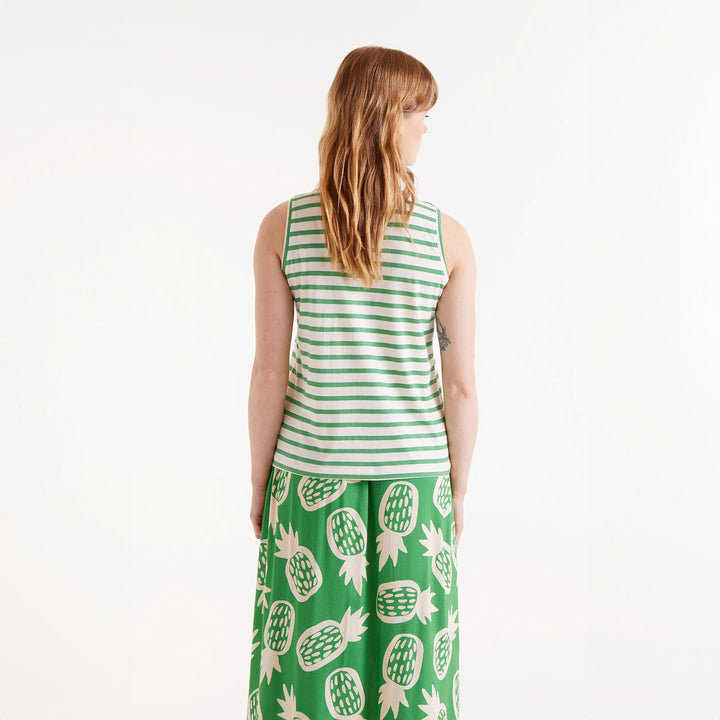 CAMISETA - Compañía Fantástica, Estampado de rayas verdes