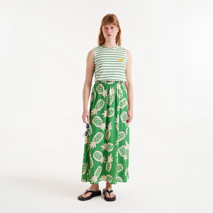CAMISETA - Compañía Fantástica, Estampado de rayas verdes