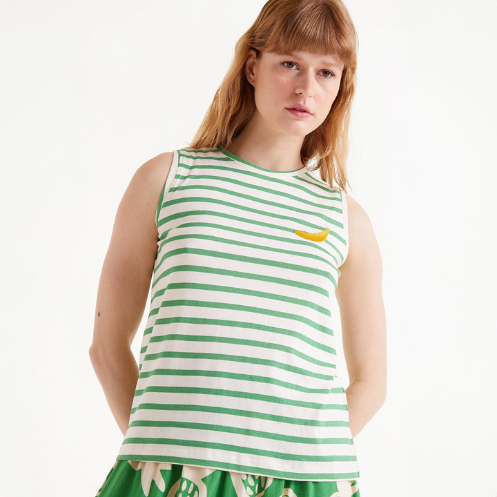 CAMISETA - Compañía Fantástica, Estampado de rayas verdes