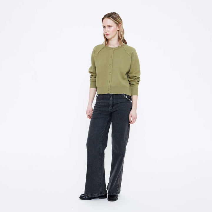 CARDIGAN - Wild Pony, Lavorazione a traforo bianco con perle