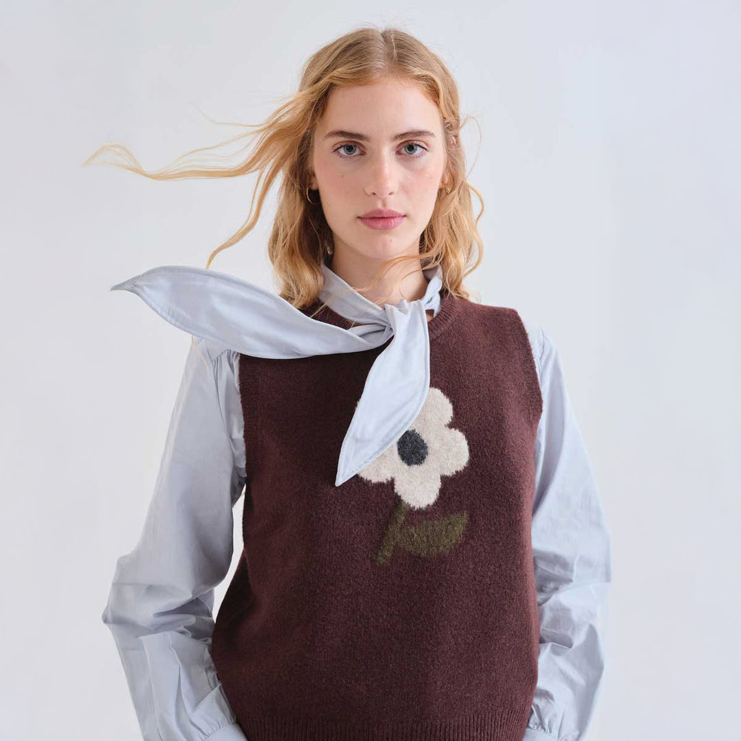 CHALECO - Compañía Fantástica, Punto con estampado Big Flower