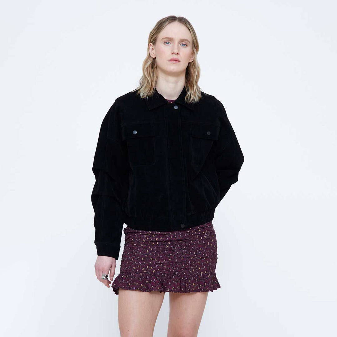 CHAQUETA - Wild Pony, Ante negra con bolsillos