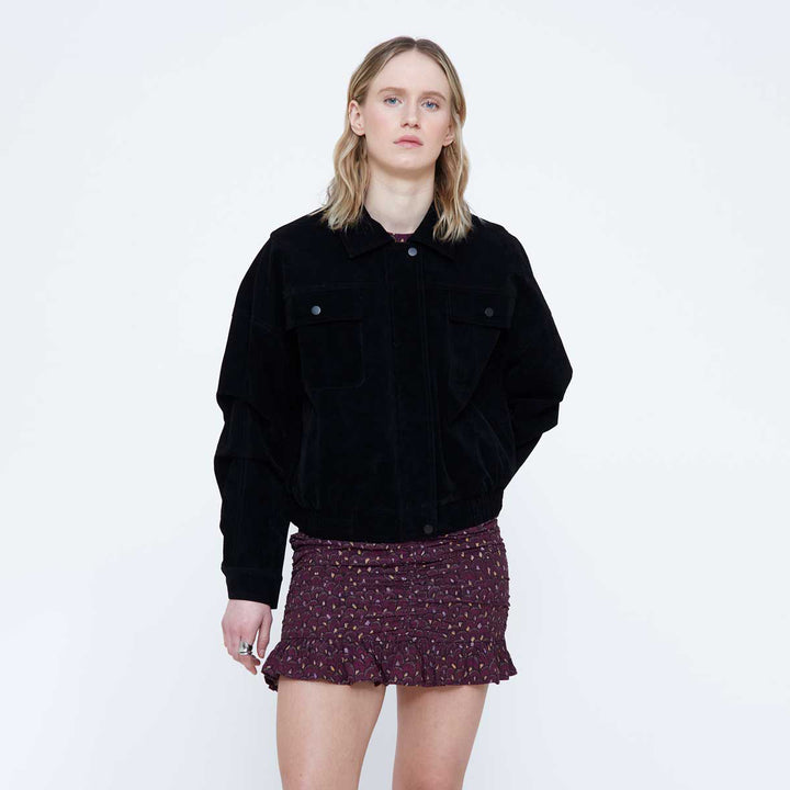 CHAQUETA - Wild Pony, Ante negra con bolsillos