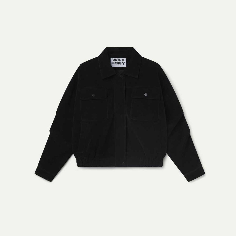 CHAQUETA - Wild Pony, Ante negra con bolsillos