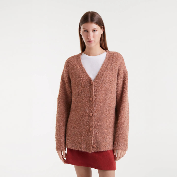 CHAQUETA - Compañía Fantástica, Larga con textura camel