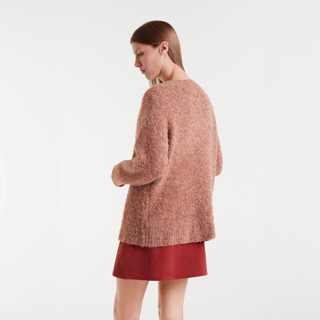 CHAQUETA - Compañía Fantástica, Larga con textura camel