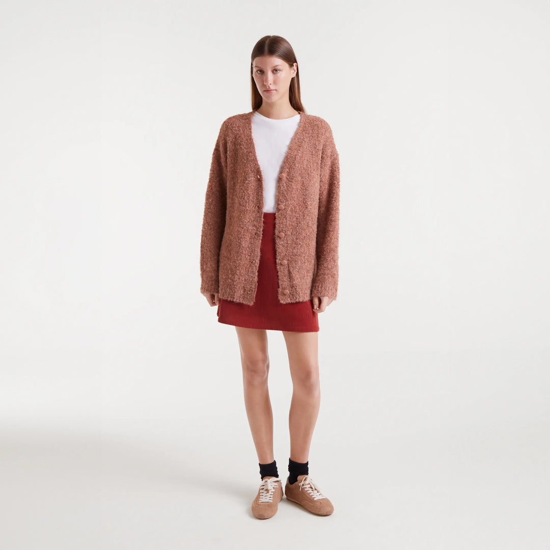 CHAQUETA - Compañía Fantástica, Larga con textura camel