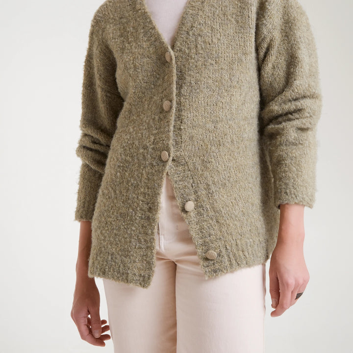 CHAQUETA - Compañía Fantástica, Larga con textura verde