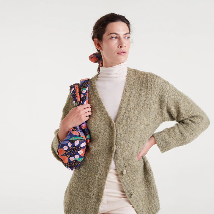 CHAQUETA - Compañía Fantástica, Larga con textura verde