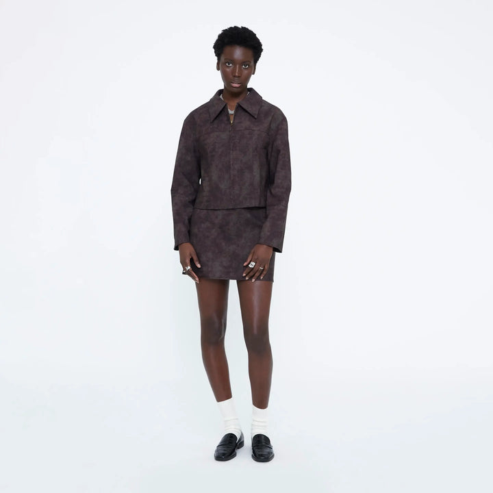 CHAQUETA - Wild Pony, Piel efecto cocodrilo marrón