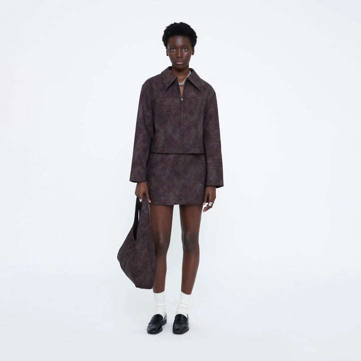 CHAQUETA - Wild Pony, Piel efecto cocodrilo marrón