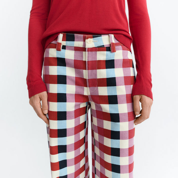 PANTALONI - Thinking Mu, gamba larga a righe blu totenham Hedda