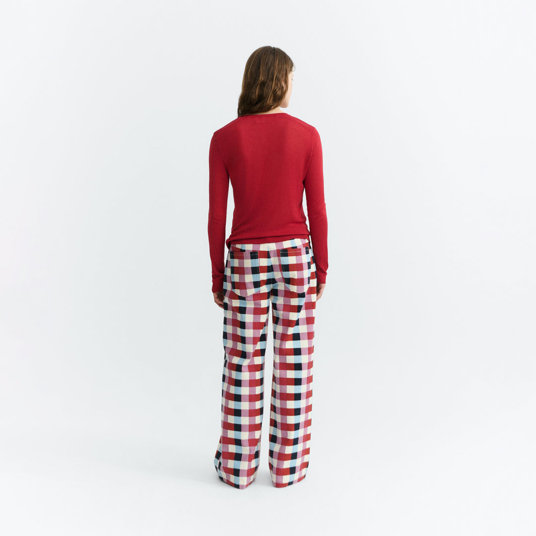 PANTALONI - Thinking Mu, gamba larga a righe blu totenham Hedda