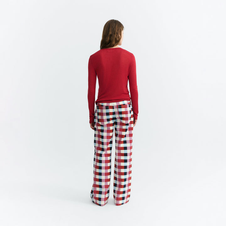 PANTALONI - Thinking Mu, gamba larga a righe blu totenham Hedda