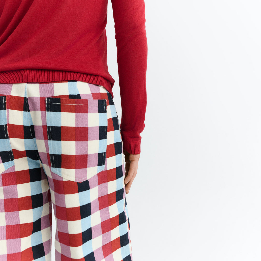 PANTALONI - Thinking Mu, gamba larga a righe blu totenham Hedda