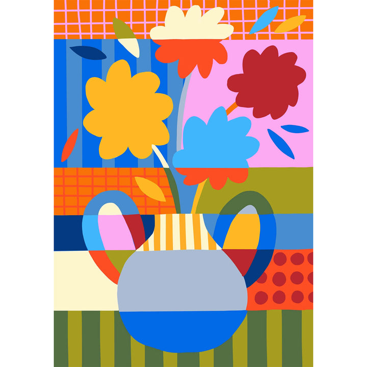 ILUSTRACIÓN - Teresa Rego, Colour Block Flower Jar