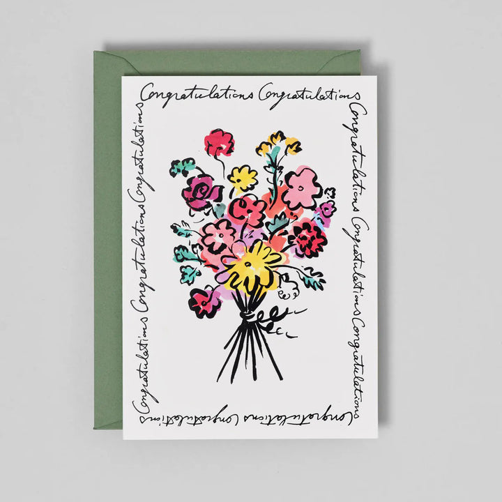 TARJETA FELICITACIÓN - Wrap Magazine, Congratulations Bouquet