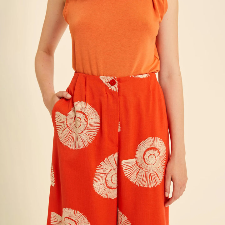 PANTALÓN - Pepaloves, Culote bordado caracolas