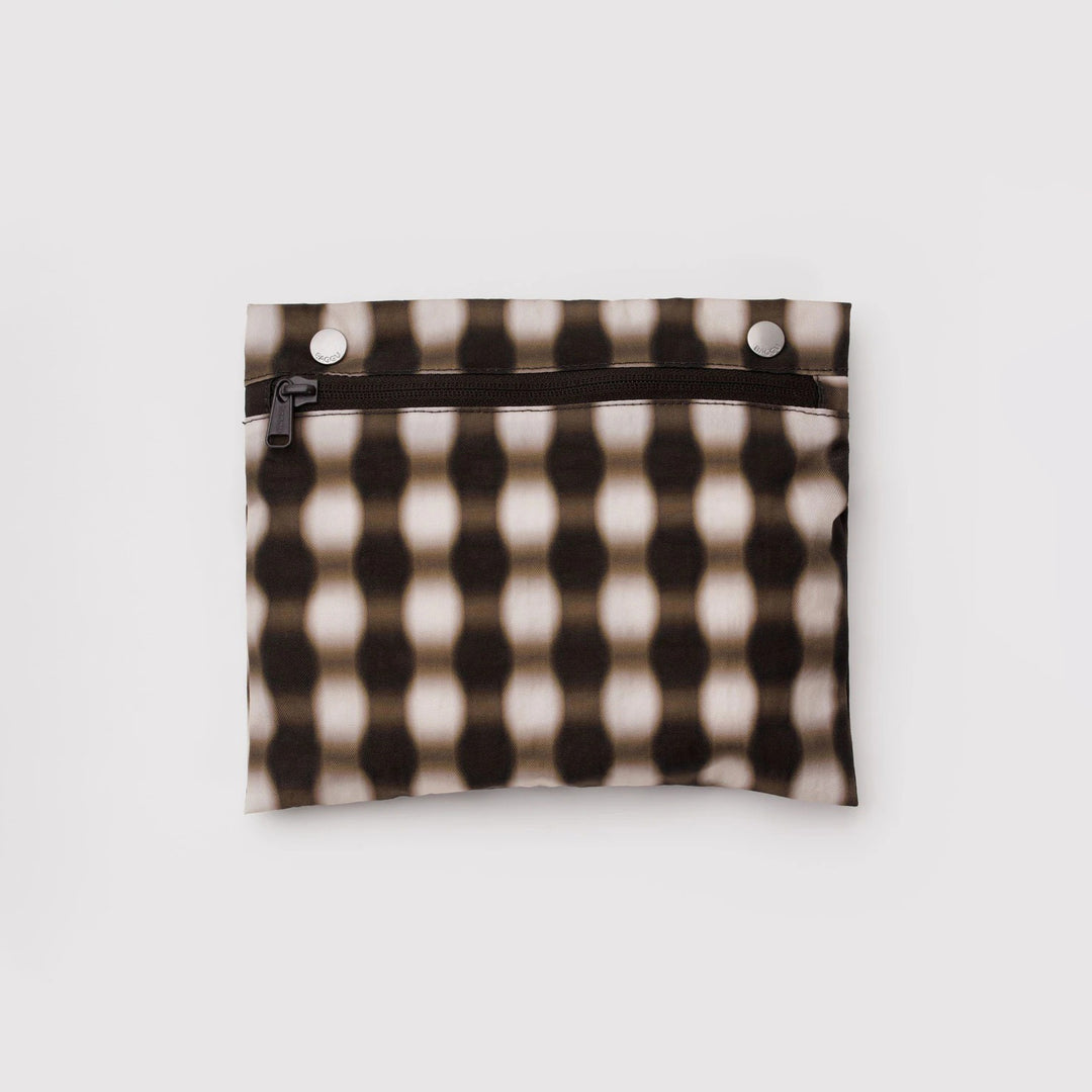 BORSA - Baggu, Blurred Gingham Brown Everyday Cloud Bag