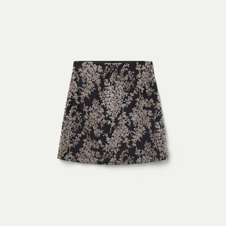 FALDA - Wild Pony, Corta con estampado Devore blanco y negro